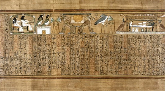  19. Hanedan Dönemi /Ölüler Kitabı sayfası/ Teb-Mısır / M.Ö.1250